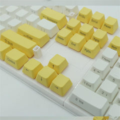 IOAOI Lemon Yellow 104-Keys OEM Profile PBT Keycap Sets