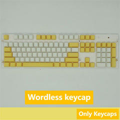 IOAOI Lemon Yellow 104-Keys OEM Profile PBT Keycap Sets