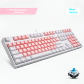 IOAOI K108 White-SAKURA RGB Wired Mechanical Keyboard
