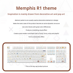 IOAOI  Memphis R1 104-Keys OEM Profile PBT Keycap Sets