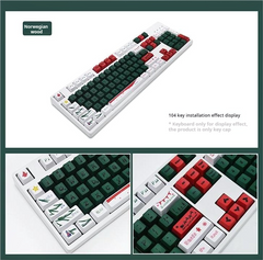 IOAOI Norwegian Wood 117-Keys OEM Profile PBT Keycap Sets
