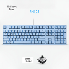 IOAOI K108 Blue RGB Wired Mechanical Keyboard