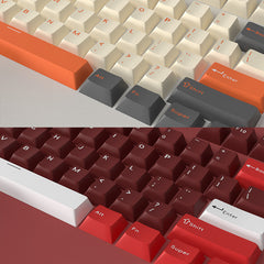 IOAOI RED 126-Keys Cherry Profile PBT Keycap Sets