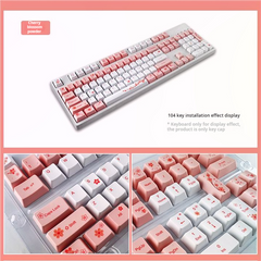 IOAOI Cherry Pink 117-Keys OEM Profile PBT Keycap Sets