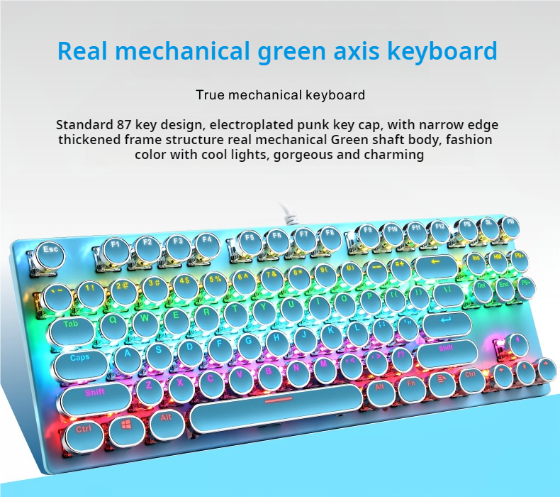IOAOI  K87 Punk Wired  Mechanical Keyboard