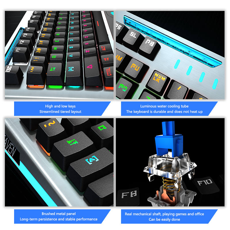 IOAOI K104 Black-Knight RGB Wired Mechanical Keyboard