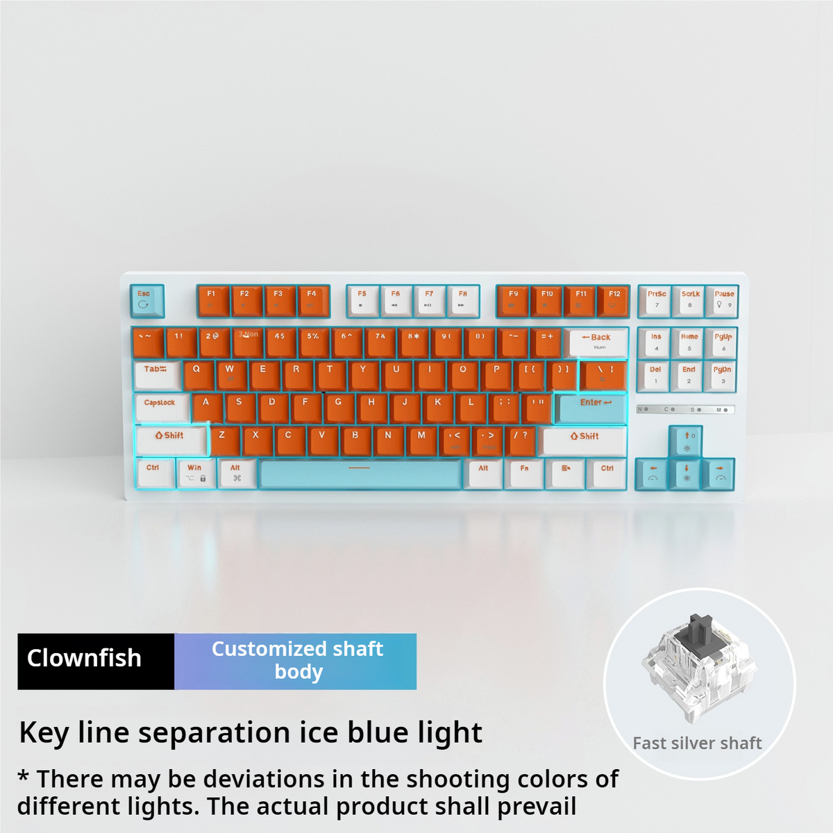 IOAOI K87 Aquarium Wired Mechanical Keyboard