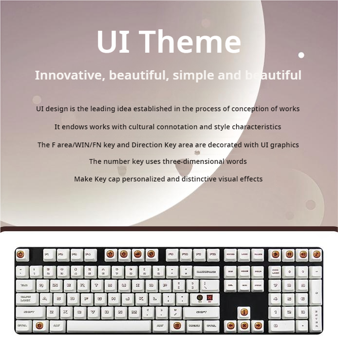 Key Cap Ui Design IOAOI UI 104-Keys OEM Profile PBT Keycap Sets
