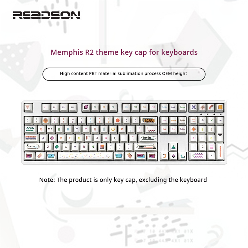 IOAOI  Memphis R2 104-Keys OEM Profile PBT Keycap Sets
