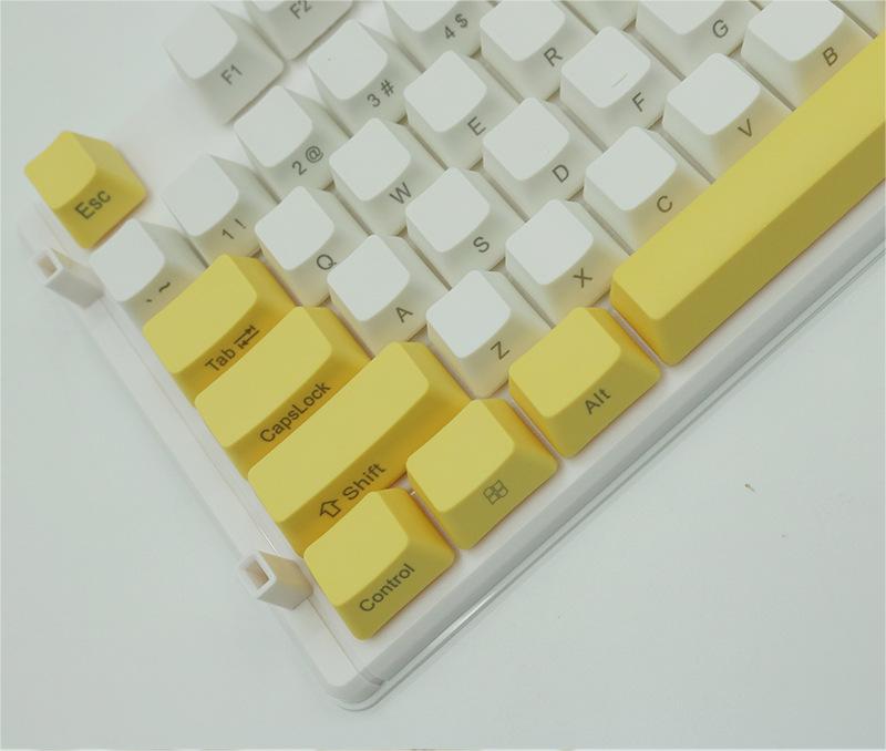 IOAOI  Lemon Yellow 104-Keys OEM Profile PBT Keycap Sets