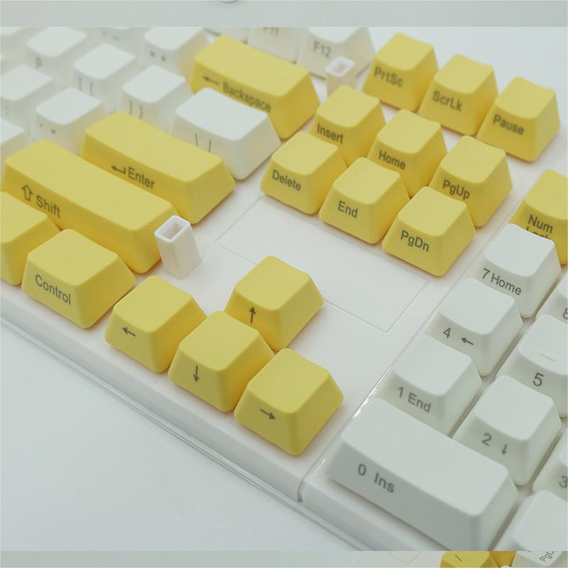 IOAOI  Lemon Yellow 104-Keys OEM Profile PBT Keycap Sets
