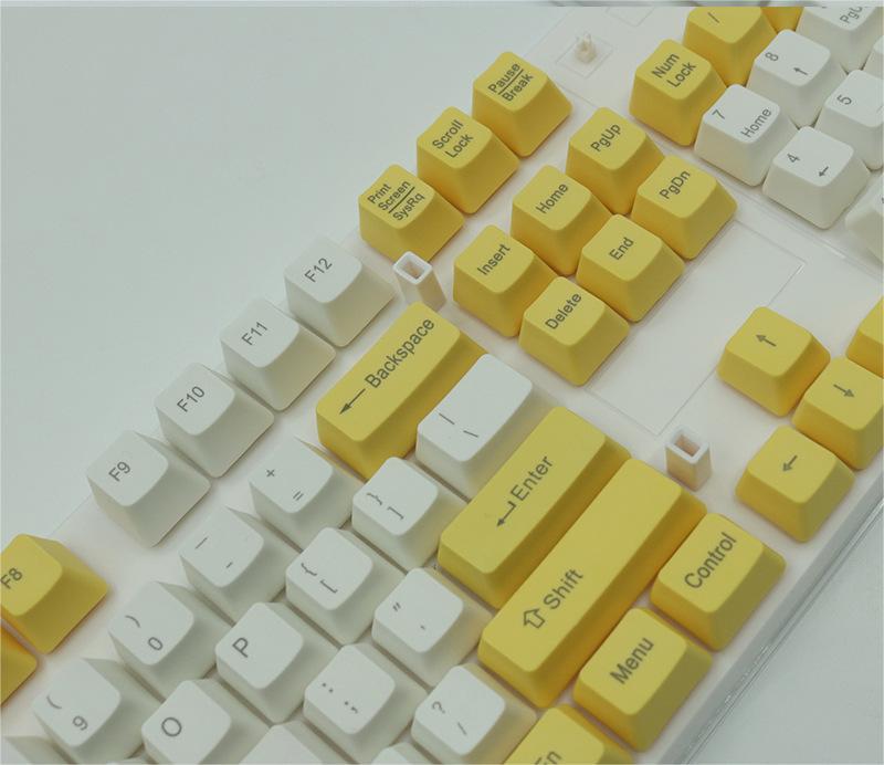 IOAOI  Lemon Yellow 104-Keys OEM Profile PBT Keycap Sets