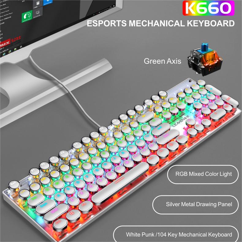 IOAOI K104 Punk RGB Wired Mechanical Keyboard