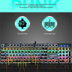 IOAOI K104 Punk RGB Wired Mechanical Keyboard
