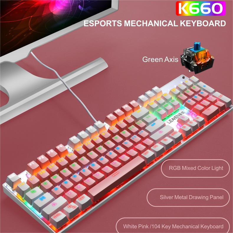 IOAOI K104 Fairy RGB Wired Mechanical Keyboard