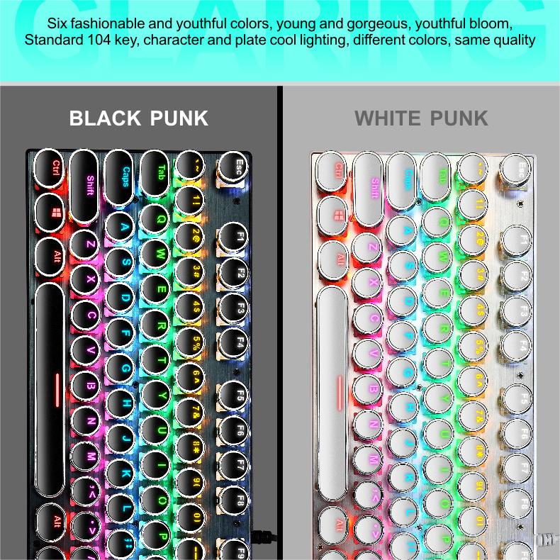 IOAOI K104 Punk RGB Wired Mechanical Keyboard