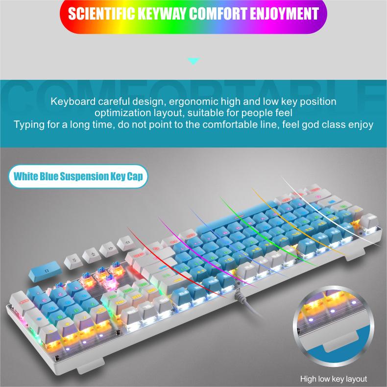 IOAOI K104 Classic RGB Wired Mechanical Keyboard