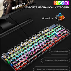 IOAOI K104 Punk RGB Wired Mechanical Keyboard