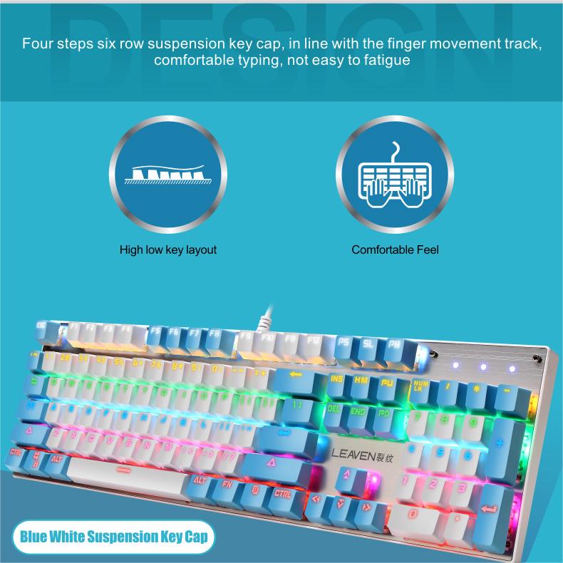 IOAOI K104 Fairy RGB Wired Mechanical Keyboard