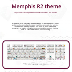 IOAOI  Memphis R2 104-Keys OEM Profile PBT Keycap Sets