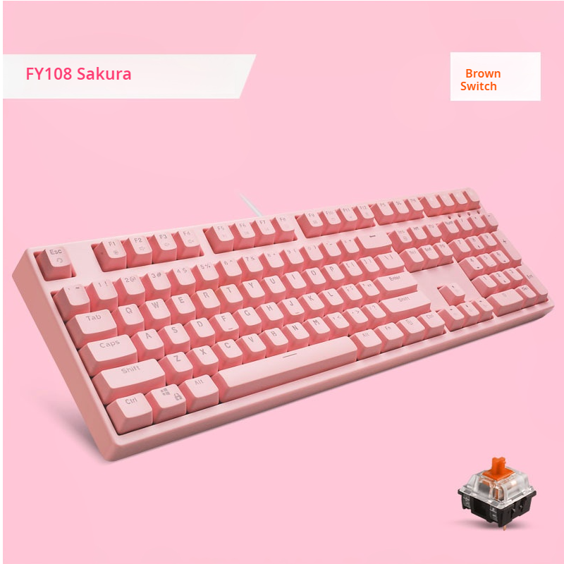 IOAOI K108 Sakura RGB Wired Mechanical Keyboard