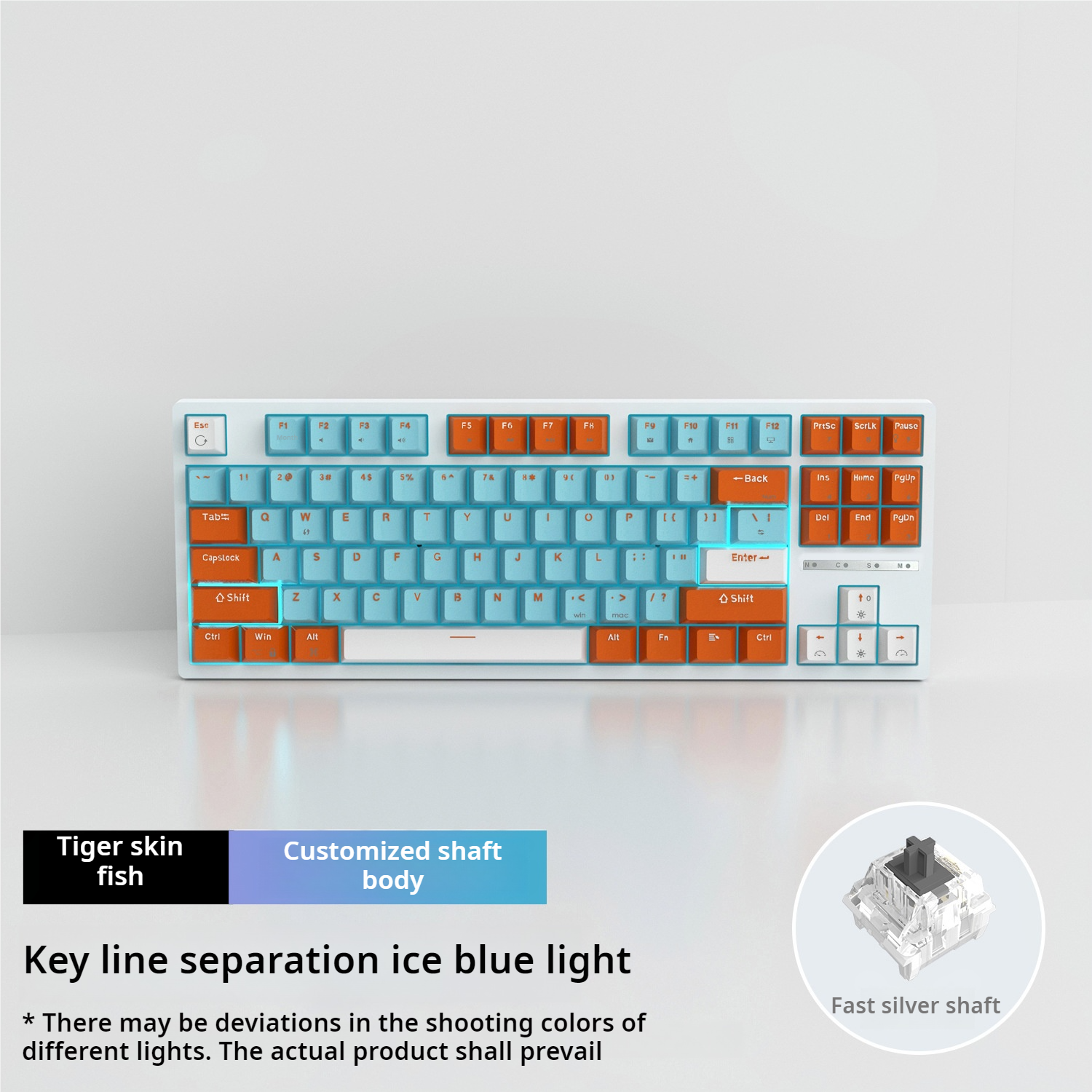 IOAOI K87 Aquarium Wired Mechanical Keyboard