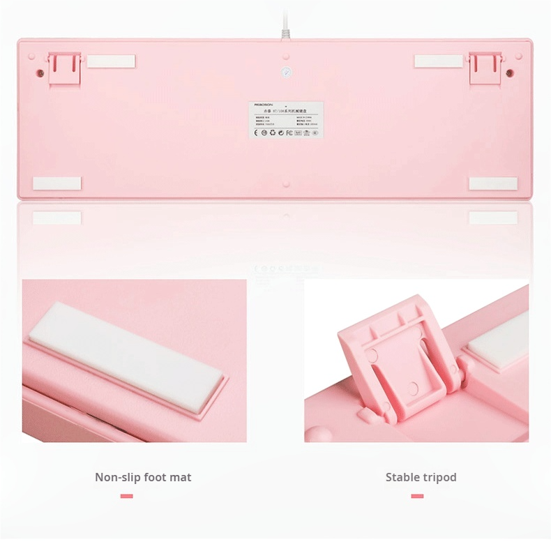 IOAOI K108 Pink-Sakura RGB Wired Mechanical Keyboard