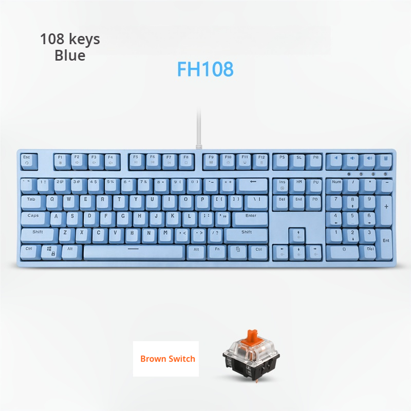 IOAOI K108 Blue RGB Wired Mechanical Keyboard