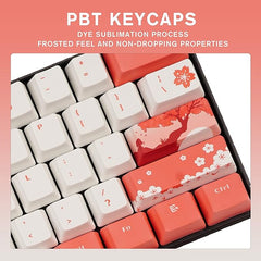 IOAOI  Sakura 104-Keys OEM Profile PBT Keycap Sets