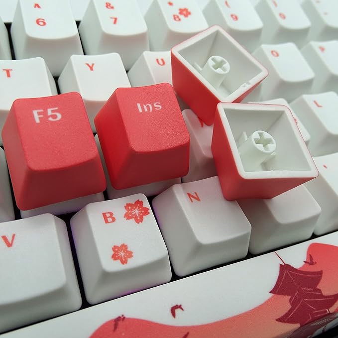 IOAOI  Sakura 104-Keys OEM Profile PBT Keycap Sets