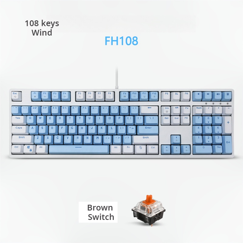 IOAOI K108 Sea-Breeze RGB Wired Mechanical Keyboard