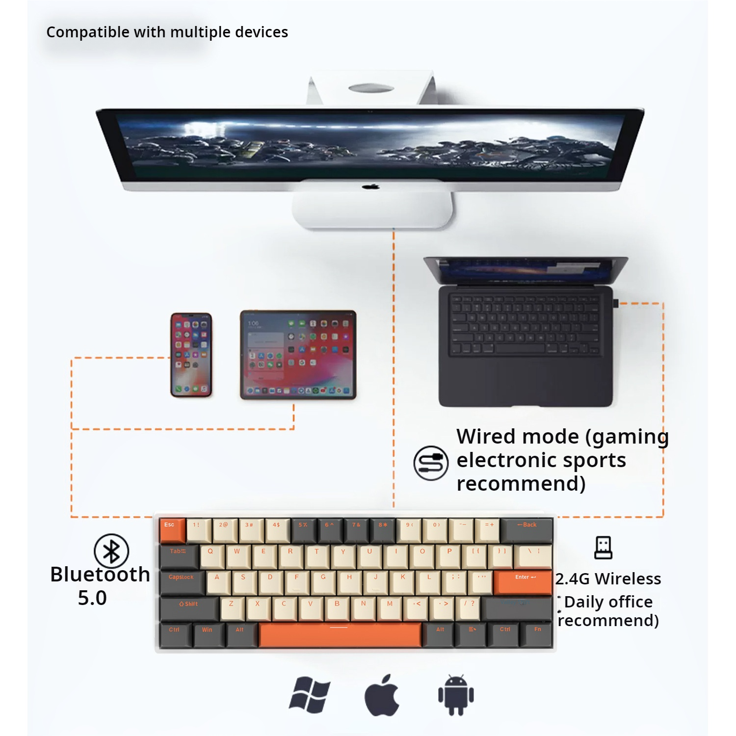 IOAOI  K61 HAM RGB  Mechanical Keyboard