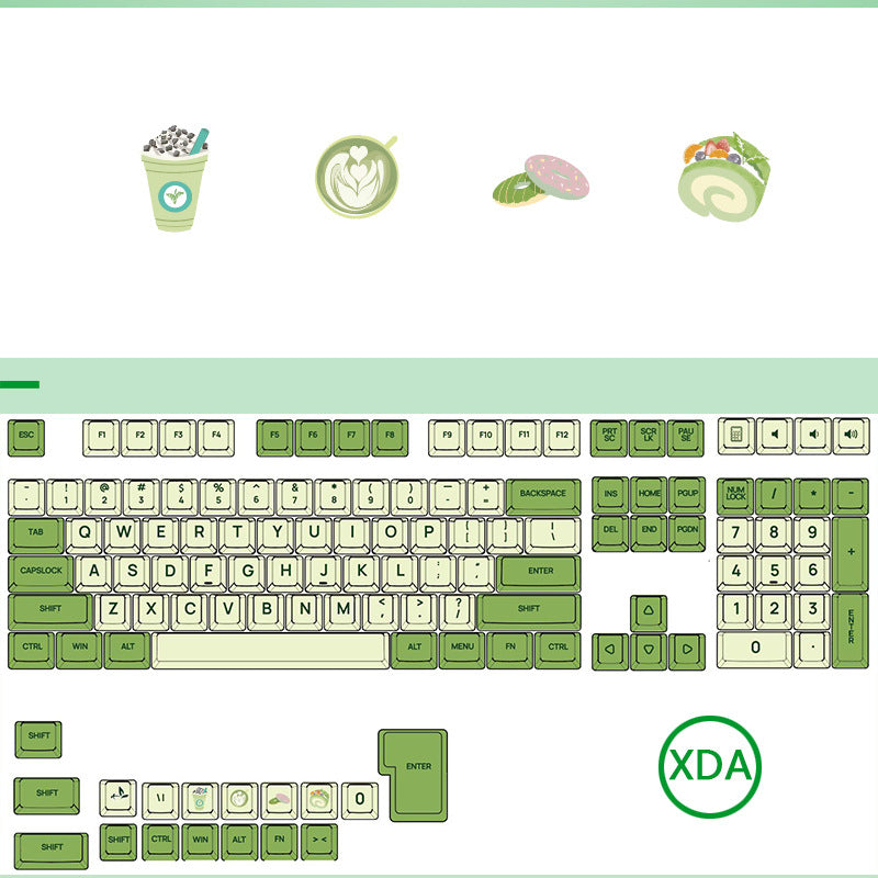 IOAOI  Matcha 125-Keys XDA Profile PBT Keycap Sets