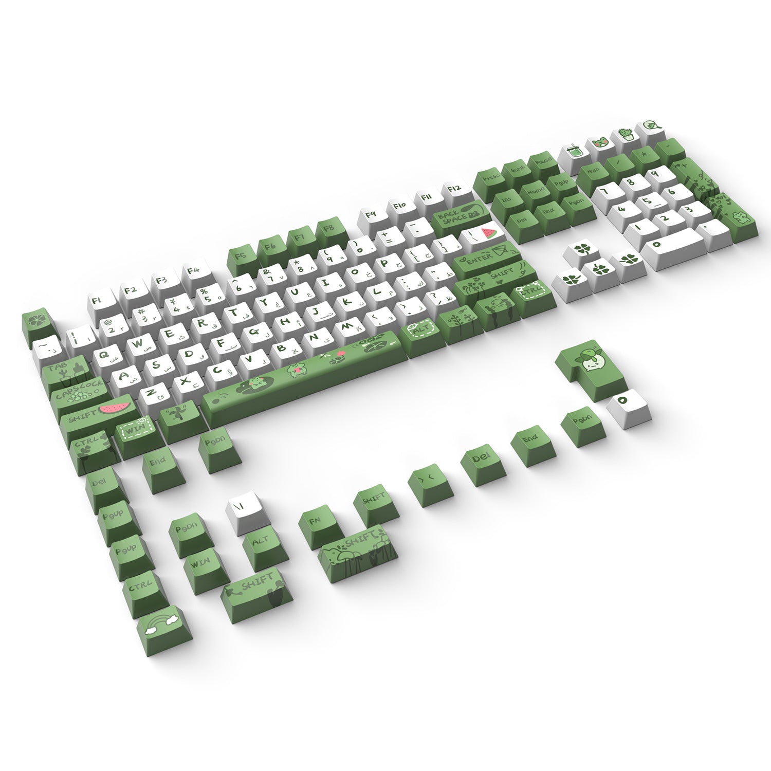 IOAOI قليلا frog 125 مفتاح XDA الشخصية PBT keycap كيت