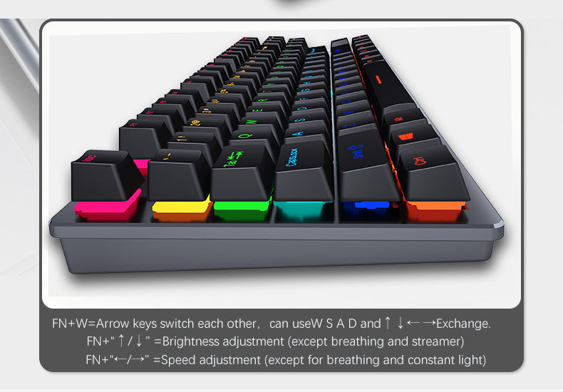 IOAOI  K87 Panda Wired Mechanical Keyboard