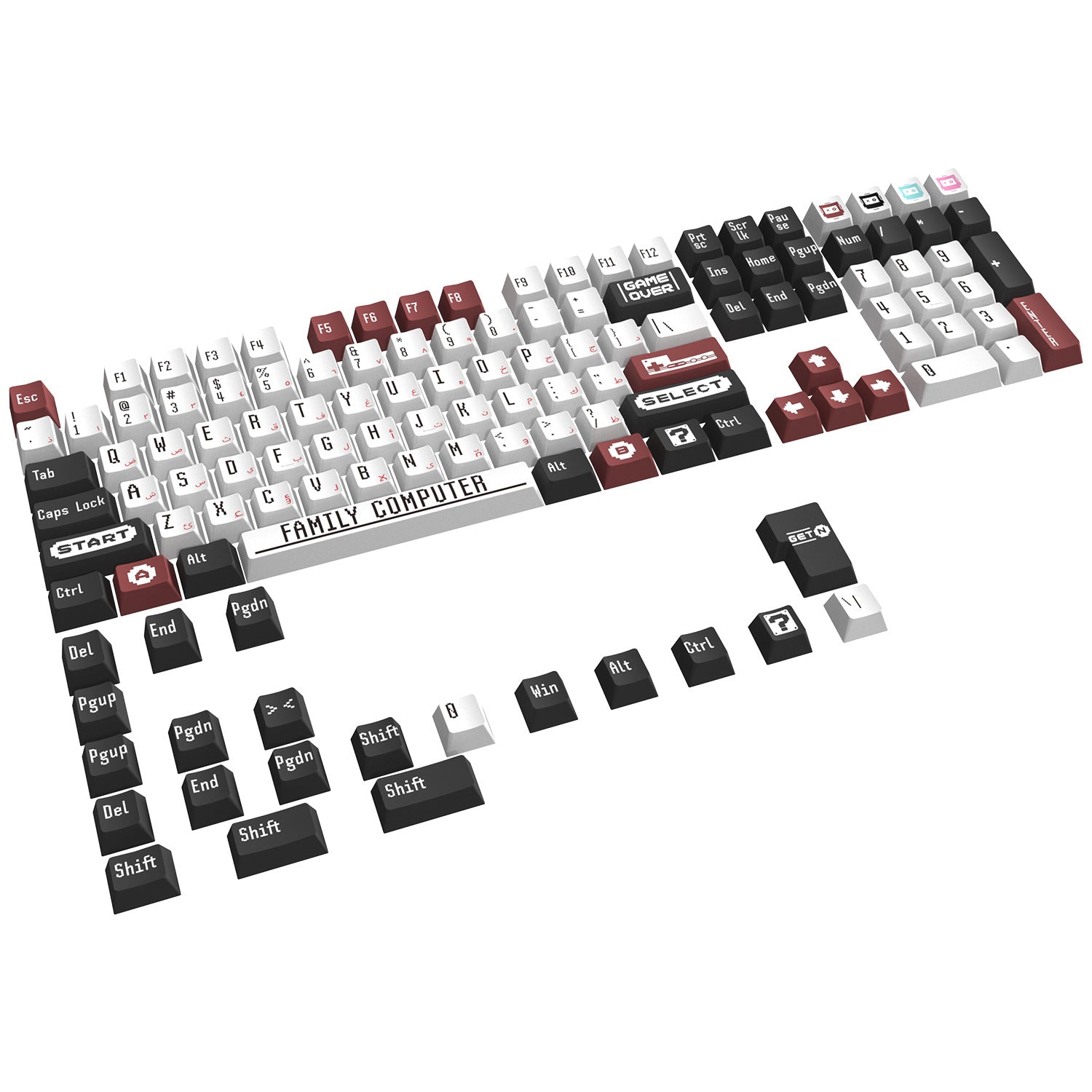 IOAOI Game 129-Keyboard OEM Profile PBT Keycap Sets