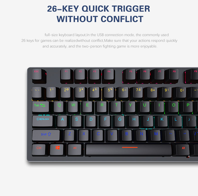 IOAOI  K87 Panda Wired Mechanical Keyboard