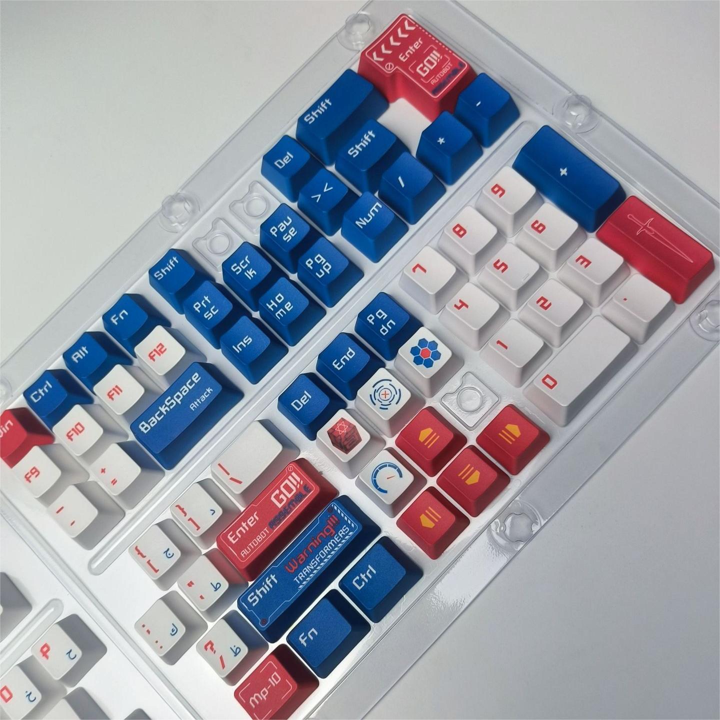 IOAOI Autobots 129-клавишный OEM-профиль, наборы колпачков из PBT