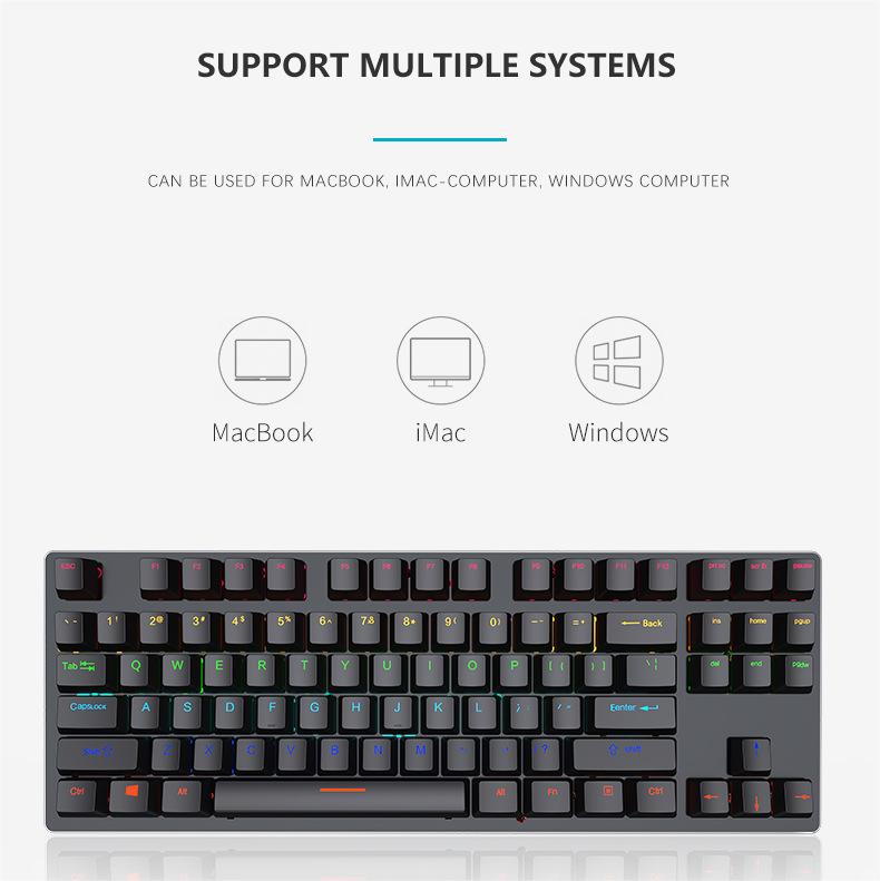 IOAOI  K87 Panda Wired Mechanical Keyboard