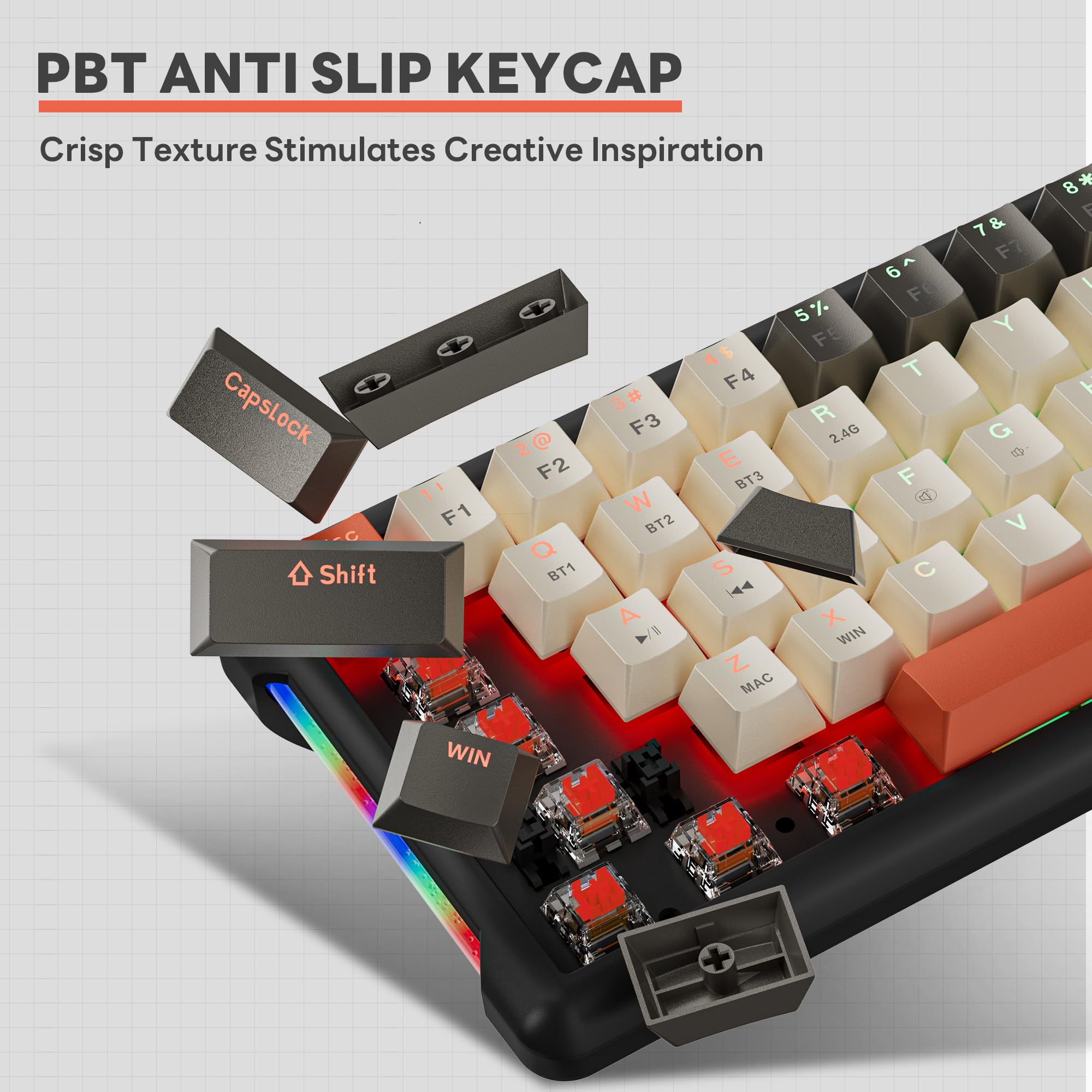 IOAOI K61 Ocean RGB Wired Mechanical Keyboard
