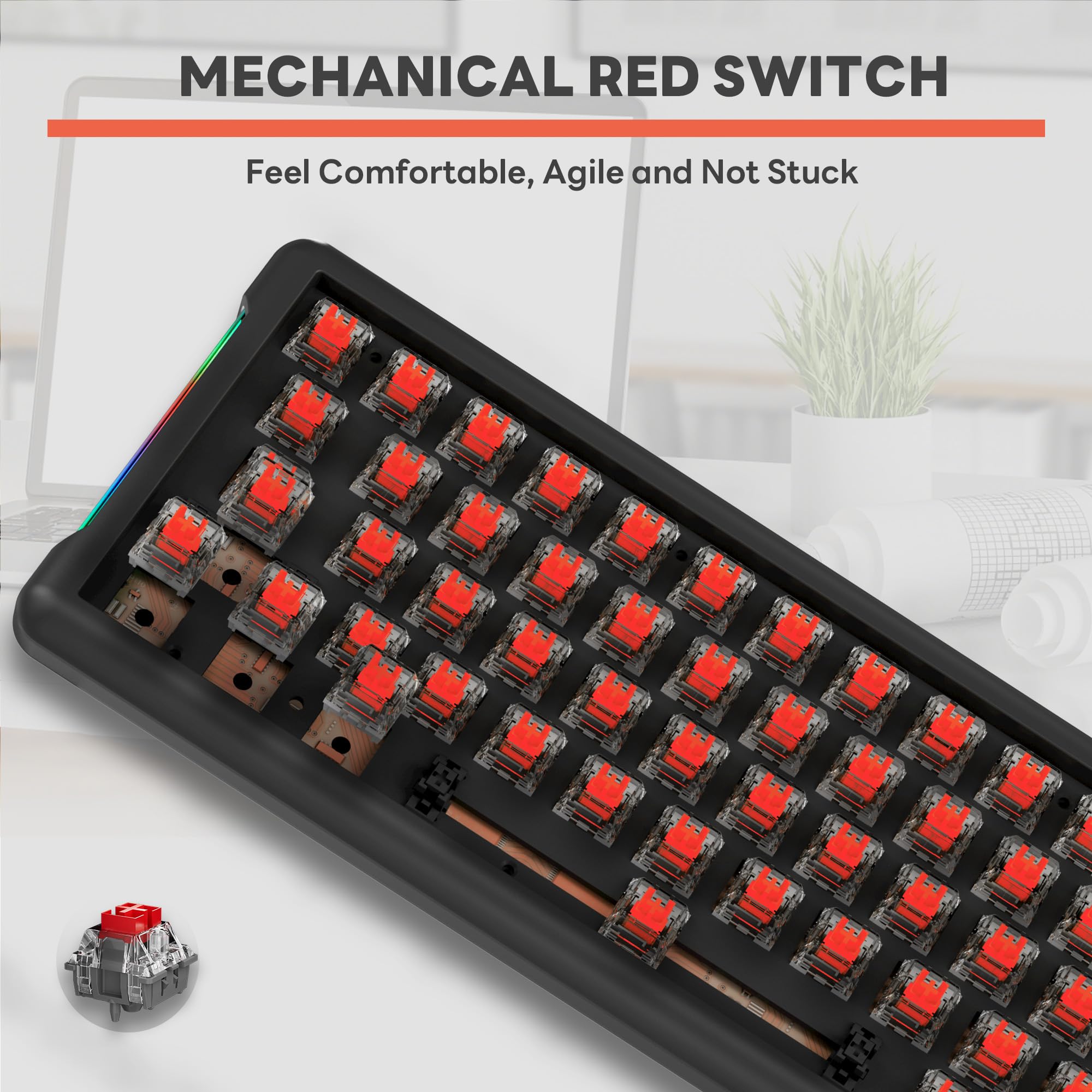 IOAOI K61 Ocean RGB Wired Mechanical Keyboard