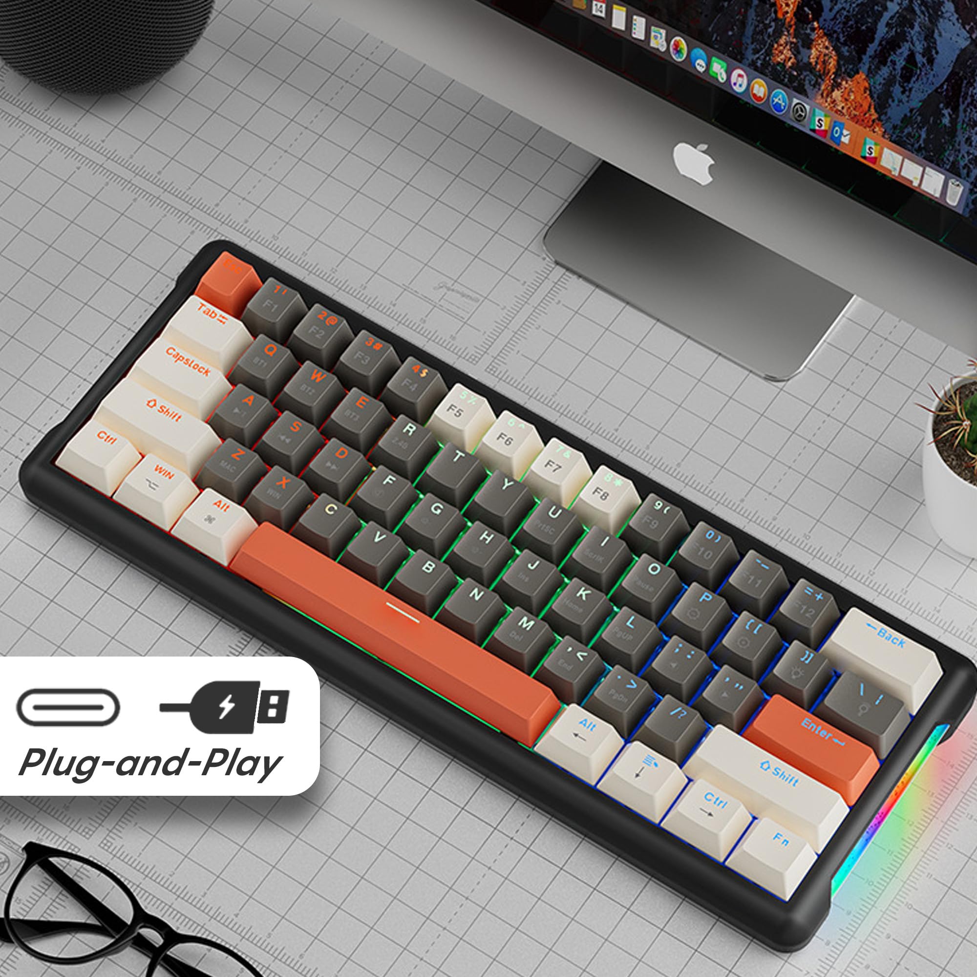 IOAOI K61 Ocean RGB Wired Mechanical Keyboard