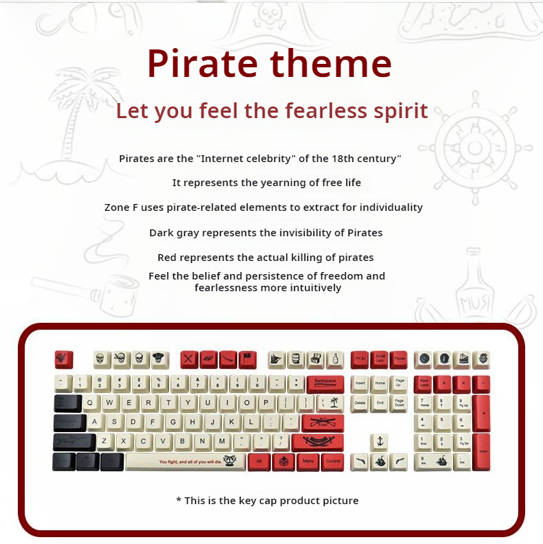 IOAOI  Pirate 104-Keys OEM Profile PBT Keycap Sets