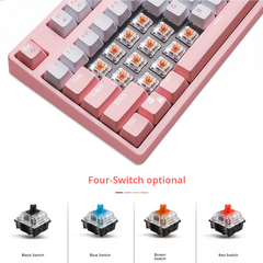 IOAOI K108 Pink-Sakura RGB Wired Mechanical Keyboard