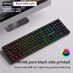 IOAOI K108 Obsidian Side-engraved RGB Wireless Mechanical Keyboard